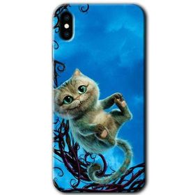 Apple iPhone X Çılgın Kedi Baskılı Uyumlu Silikon Kılıf