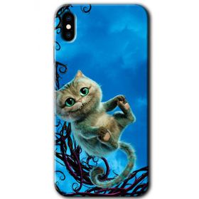 Apple iPhone X Çılgın Kedi Baskılı Uyumlu Silikon Kılıf