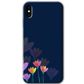Apple iPhone X Çizim Çiçekleri Baskılı Uyumlu Silikon Kılıf