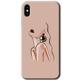 Apple iPhone X Çizim Silüet Baskılı Uyumlu Silikon Kılıf