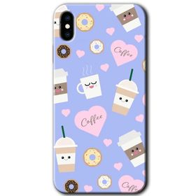 Apple iPhone X Coffee Cake Baskılı Uyumlu Silikon Kılıf