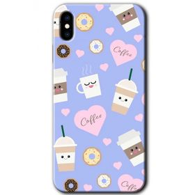 Apple iPhone X Coffee Cake Baskılı Uyumlu Silikon Kılıf