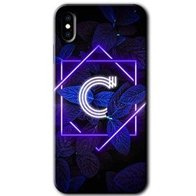Apple iPhone X Dark Neon Yaprak Ç Harfi Baskılı Uyumlu Silikon Kılıf