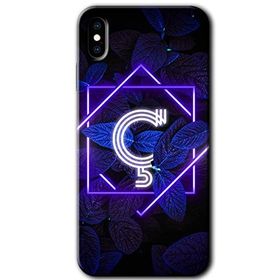 Apple iPhone X Dark Neon Yaprak Ç Harfi Baskılı Uyumlu Silikon Kılıf