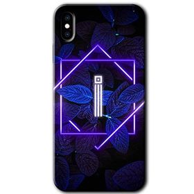 Apple iPhone X Dark Neon Yaprak I Harfi Baskılı Uyumlu Silikon Kılıf