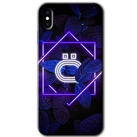 Apple iPhone X Dark Neon Yaprak Ö Harfi Baskılı Uyumlu Silikon Kılıf