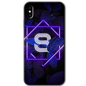 Apple iPhone X Dark Neon Yaprak Ş Harfi Baskılı Uyumlu Silikon Kılıf