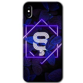 Apple iPhone X Dark Neon Yaprak Ş Harfi Baskılı Uyumlu Silikon Kılıf