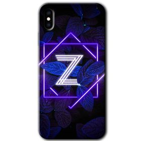 Apple iPhone X Dark Neon Yaprak Z Harfi Baskılı Uyumlu Silikon Kılıf
