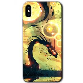 Apple iPhone X Digital Dragon Baskılı Uyumlu Silikon Kılıf