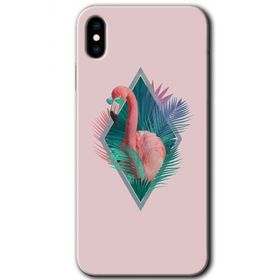 Apple iPhone X Flamingo Baskılı Uyumlu Silikon Kılıf