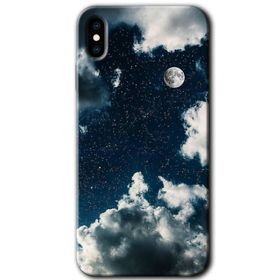 Apple iPhone X Gece Gökyüzü Baskılı Uyumlu Silikon Kılıf