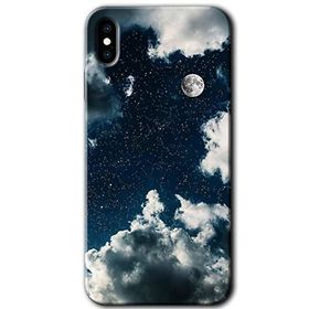 Apple iPhone X Gece Gökyüzü Baskılı Uyumlu Silikon Kılıf