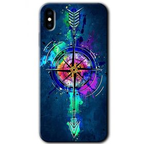 Apple iPhone X Gizemli Pusula Baskılı Uyumlu Silikon Kılıf