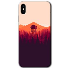 Apple iPhone X Gözlem Kulesi Baskılı Uyumlu Silikon Kılıf