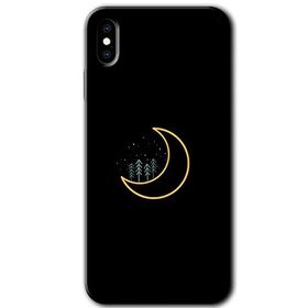 Apple iPhone X İyi Geceler Baskılı Uyumlu Silikon Kılıf