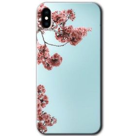 Apple iPhone X Japon Çiçeği Baskılı Uyumlu Silikon Kılıf