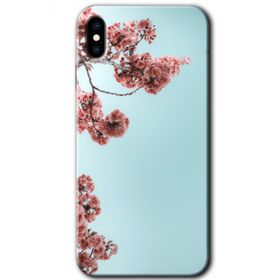 Apple iPhone X Japon Çiçeği Baskılı Uyumlu Silikon Kılıf