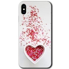 Apple iPhone X Kalpli Şekerleme Baskılı Uyumlu Silikon Kılıf