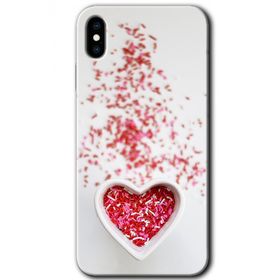 Apple iPhone X Kalpli Şekerleme Baskılı Uyumlu Silikon Kılıf