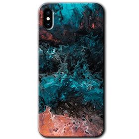 Apple iPhone X Liquid Colorfull Baskılı Uyumlu Silikon Kılıf