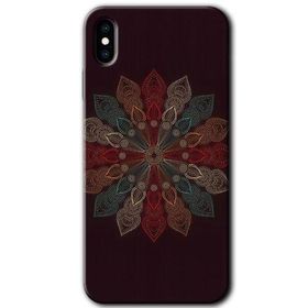 Apple iPhone X Mandala Flower Wal Baskılı Uyumlu Silikon Kılıf