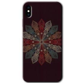 Apple iPhone X Mandala Patterns Kaleidoscope Baskılı Uyumlu Silikon Kılıf