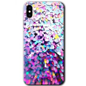 Apple iPhone X Mosaic Fragments Colorfull Baskılı Uyumlu Silikon Kılıf