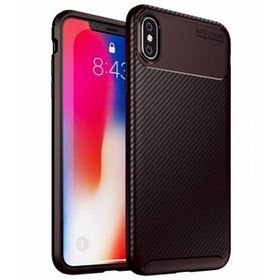 Apple Iphone X Negro Karbon-Kahverengi Silikon Kılıf