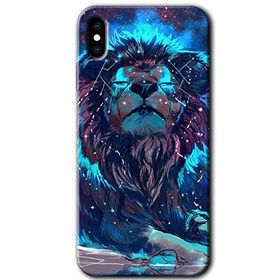 Apple iPhone X Neon Aslan Baskılı Uyumlu Silikon Kılıf