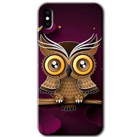 Apple iPhone X Owl Bird Branch Baskılı Uyumlu Silikon Kılıf