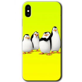 Apple iPhone X Penguenler Baskılı Uyumlu Silikon Kılıf