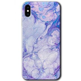 Apple iPhone X Spots Lilac Baskılı Uyumlu Silikon Kılıf