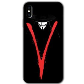 Apple iPhone X V for Baskılı Uyumlu Silikon Kılıf