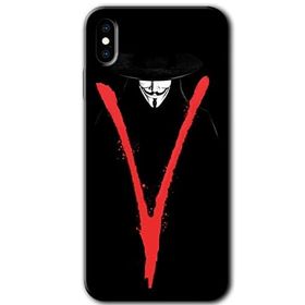 Apple iPhone X V for Baskılı Uyumlu Silikon Kılıf