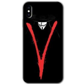 Apple iPhone X V for Baskılı Uyumlu Silikon Kılıf