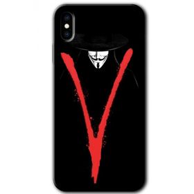 Apple iPhone X V for Baskılı Uyumlu Silikon Kılıf