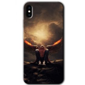 Apple iPhone X Wings of Power Baskılı Uyumlu Silikon Kılıf