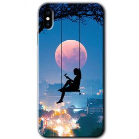 Apple iPhone X Yalnız Kadın Baskılı Uyumlu Silikon Kılıf