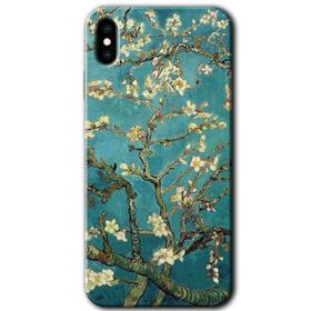 Apple iPhone XS Almond Blossom Baskılı Uyumlu Silikon Kılıf
