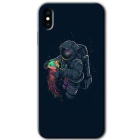 Apple iPhone XS Astronot Kıyafeti Baskılı Uyumlu Silikon Kılıf