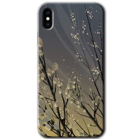 Apple iPhone XS Branches Flowers Baskılı Uyumlu Silikon Kılıf