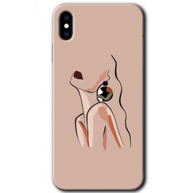 Apple iPhone XS Çizim Silüet Baskılı Uyumlu Silikon Kılıf