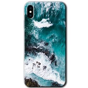 Apple iPhone XS Deniz Kıyısı Baskılı Uyumlu Silikon Kılıf