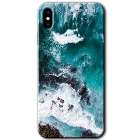 Apple iPhone XS Deniz Kıyısı Baskılı Uyumlu Silikon Kılıf