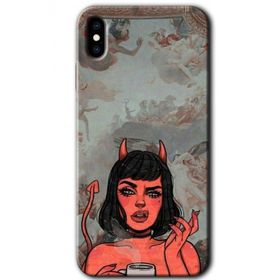 Apple iPhone XS Devil Girl Baskılı Uyumlu Silikon Kılıf
