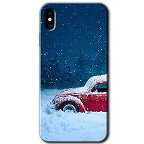 Apple iPhone XS Karlı Vosvos Baskılı Uyumlu Silikon Kılıf