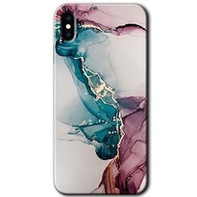 Apple iPhone XS Liquid Mermer Baskılı Uyumlu Silikon Kılıf