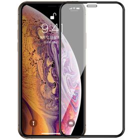Apple iPhone XS Max 9D Siyah Ekran Koruyucu Uyumlu Kırılmaz Cam