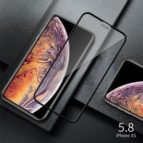 Apple iPhone XS Max 9D Siyah Ekran Koruyucu Uyumlu Kırılmaz Cam